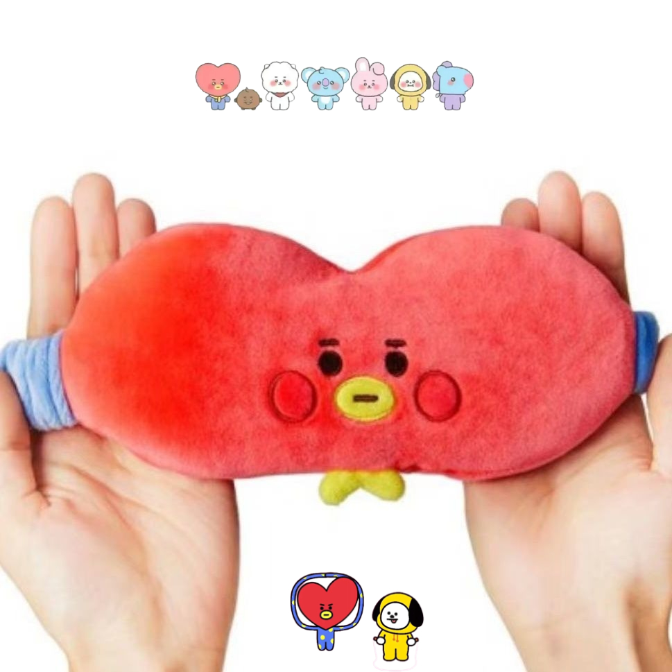 Cute Anime Merchandise - Mascherina per occhi in peluche BT21,